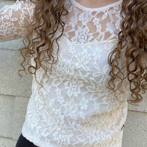 Cropped lace top from Hollister